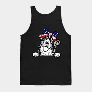 Gentle Giants Bernese Love, Urban American Flag Tee Extravaganza Tank Top